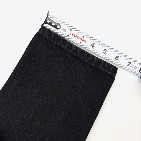 1993 Levi's 550 Black Denim High Rise Relaxed Tapered Jeans 11 29x31" USA Made - Picture 12 of 16